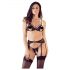 Cottelli - Offenes Spitzen-Dessous-Set (schwarz)