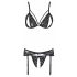 Cottelli - Offenes Spitzendessous-Set (schwarz) 