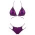 Obsessive Balitta - glänzender Bikini mit Halsband (lila)  - M