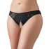 Cottelli Plus Size - Spitzen-String, ouvert (schwarz) - XL