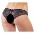 Cottelli - Offene Spitzen-Damenpanty mit Schleife (Schwarz) - L