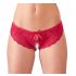 Cottelli - Offene Damen-Panty mit Schleife (Rot) - L