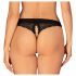 Obsessive Chemeris - offener Tanga (Schwarz)  - M/L