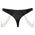 Cottelli - Luxus Stickerei Perlen Tanga (Schwarz) - M/L