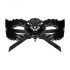 Obsessive - bestickte venezianische Maske (schwarz)