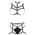 Cottelli - Dekor-Körpergurt Lingerie-Set - Schwarz (S-L)