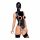 Bad Kitty - Kopfmaske und Body mit offenen Brust- und Genitalbereich (schwarz)  - M