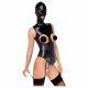 Bad Kitty - Kopfmaske und Body mit offenen Brust- und Genitalbereich (schwarz)  - M