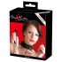 Bad Kitty - Silikon Halsband mit Leine (schwarz) 