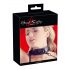 Bad Kitty - Edelsteinmuster Halsband mit Leine (schwarz) 