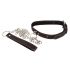 Bad Kitty - Herz-Halsband mit Metall-Leine (schwarz-rot)
