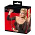 Bad Kitty - Herz-Halsband mit Metall-Leine (schwarz-rot) 