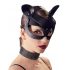 Bad Kitty - Kunstleder, Strass-Katzenmaske - schwarz (S-L) 