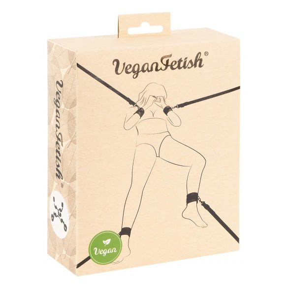 Vegan Fetish - Bettfessel-Set (schwarz) 