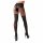 Cottelli - extravagante, offene Strumpfhose (schwarz)  - 3/M