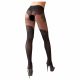 Cottelli - extravagante, offene Strumpfhose (schwarz)  - 5/XL