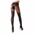 Cottelli - extravagante, offene Strumpfhose (schwarz)  - 6/2XL