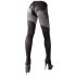 Cottelli - extravagante, offene Strumpfhose (schwarz)  - 6(2XL)