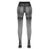 Cottelli - exklusive Muster, offene Strumpfhose (schwarz) 