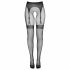 Cottelli Legwear - Strumpfhalter-Effekt, offene Netzstrumpfhose - Schwarz (S-L) 