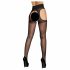 Cottelli - Sexstrumpfhose mit Spitzenbund (schwarz)  - 4