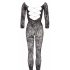 NO:XQSE - Blumiges Catsuit - Schwarz (S-L) 