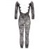 NO:XQSE - Blumiges Catsuit - Schwarz (S-L) 