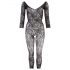 NO:XQSE - Blumen-Catsuit - Schwarz (S-L)