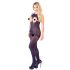 NO:XQSE - offener, Halterneck-Sexoverall - schwarz (S-L) 