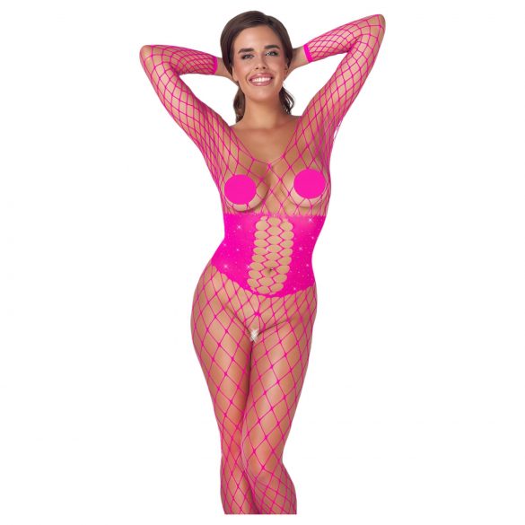 Cottelli - Netz-Catsuit (pink) - S-L