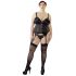 Cottelli Plus Size - verstellbares Strumpfhalter-Oberteil (schwarz) 