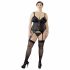 Cottelli Plus Size - verstellbares Strumpfhalter-Oberteil (schwarz) 