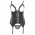 Cottelli Plus Size - verstellbares Strumpfhalter-Oberteil (schwarz) 