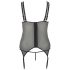 Cottelli Plus Size - verstellbares Strumpfhalter-Oberteil (schwarz) 