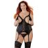 Cottelli Plus Size - verstellbares Strumpfhalter-Oberteil (schwarz) 