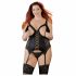 Cottelli Plus Size - verstellbares Strumpfhalter-Oberteil (schwarz) 