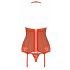 Obsessive 838-COR-3 - Halsband-Top mit Tanga (rot) 