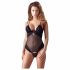 Cottelli - Samtiger, veränderbarer Body (schwarz)  - 80C/M