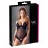 Cottelli - Samtiger, veränderbarer Body (schwarz)  - 85C/L