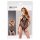 NO:XQSE - Blumenmuster Netzbody mit Neckholder - Schwarz (S-L)