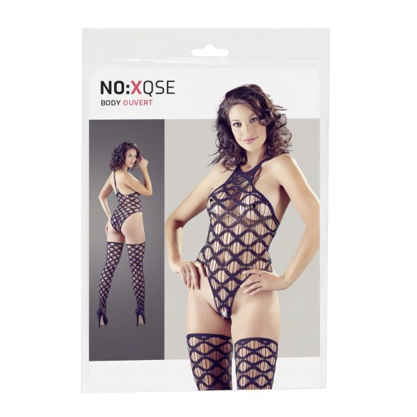 NO:XQSE - Wellenmuster Body und Straps-Set - Schwarz (S-L) 