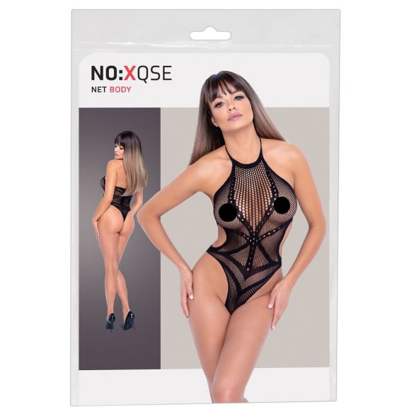 NO:XQSE - Kreuzmuster Netz Body - Schwarz (S-L) 