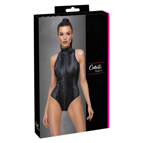 Cottelli Party - Schlangenhaut Muster Body (Schwarz)  - L