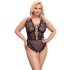 Cottelli Curves Plus Size - Transparentes Muster Body (schwarz) 