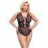 Cottelli Curves Plus Size - Transparentes Muster Body (schwarz) 