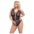 Cottelli Curves Plus Size - Transparentes Muster Body (schwarz) 