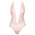 Kissable - Tief ausgeschnittener Spitzenbody (pink)  - L/XL