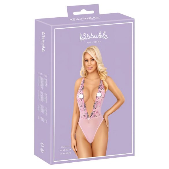 Kissable - Rosa bestickter Body (pink) 