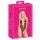 Kissable - Pinkfarbene bestickte Body (schwarz) - L/XL