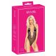 Kissable - Pinkfarbene bestickte Body (schwarz) - L/XL